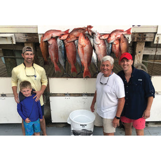 Image of the Potter family on a fishing trip