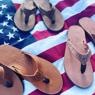 Southern Polished sandals with American flag