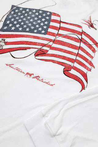 Old Glory Long Sleeve Pocket Tee White