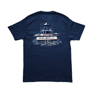Charter Boat Short Sleeve Tee Navy