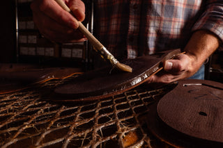 Southern Polished sandals being made by a craftsman